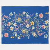 Elegantes Blumenmotiv für gemütlichen Komfort und Fleecedecke (Vorderseite (Horizontal))