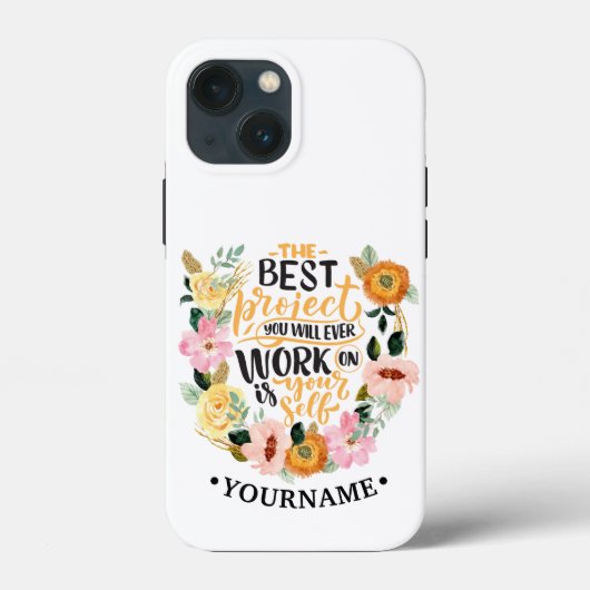 Elegantes Blumenmotivationsangebot Case-Mate iPhone Hülle (Rückseite)