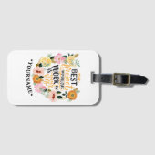 Elegantes Blumenmotivationsangebot Gepäckanhänger (Vorderseite (Horizontal))