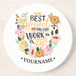 Elegantes Blumenmotivationsangebot Getränkeuntersetzer