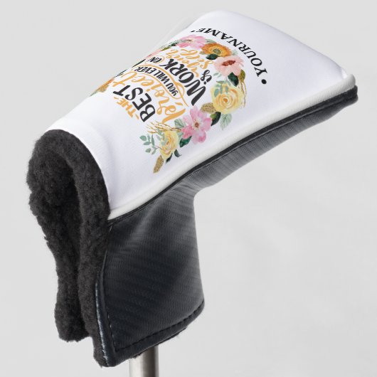 Elegantes Blumenmotivationsangebot Golf Headcover (3/4 Vorderseite)