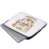 Elegantes Blumenmotivationsangebot Laptopschutzhülle (Vorne Knopf)