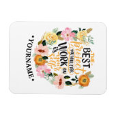 Elegantes Blumenmotivationsangebot Magnet (Horizontal)