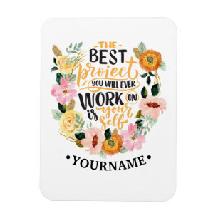 Elegantes Blumenmotivationsangebot Magnet