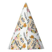 Elegantes Blumenmotivationsangebot Partyhütchen (Rückseite)