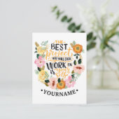 Elegantes Blumenmotivationsangebot Postkarte (Stehend Vorderseite)