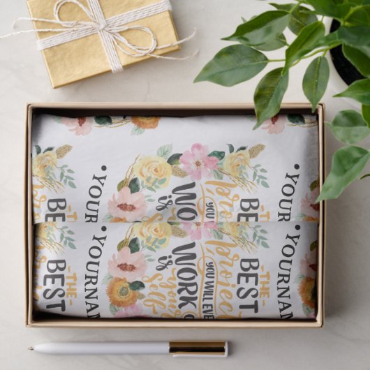 Elegantes Blumenmotivationsangebot Seidenpapier (Geschenk)