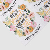 Elegantes Blumenmotivationsangebot Seidenpapier (Detail)