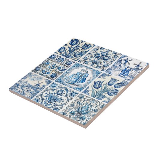 Elegantes Blumenmuseum Fliese (Seite)