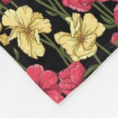 Elegantes Blumenmuster 2 Fleecedecke (Ecke)