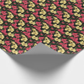 Elegantes Blumenmuster 2 Geschenkpapier (Ecke)