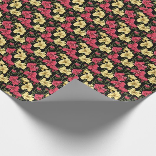 Elegantes Blumenmuster 2 Geschenkpapier (Ecke)