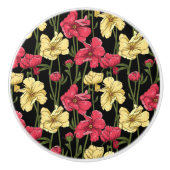 Elegantes Blumenmuster 2 Keramikknauf (Vorderseite)