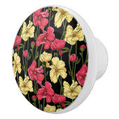 Elegantes Blumenmuster 2 Keramikknauf (Rechts)