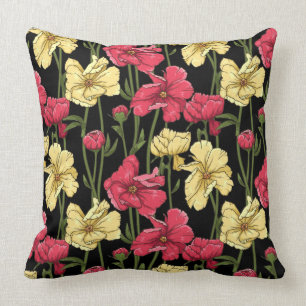 Elegantes Blumenmuster 2 Kissen
