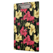 Elegantes Blumenmuster 2 Klemmbrett (Links)