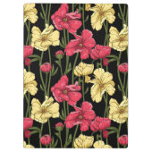 Elegantes Blumenmuster 2 Klemmbrett (Rückseite)