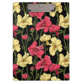 Elegantes Blumenmuster 2 Klemmbrett (Vorderseite)