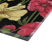 Elegantes Blumenmuster 2 Schneidebrett (Ecke)