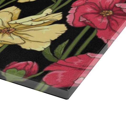 Elegantes Blumenmuster 2 Schneidebrett (Ecke)