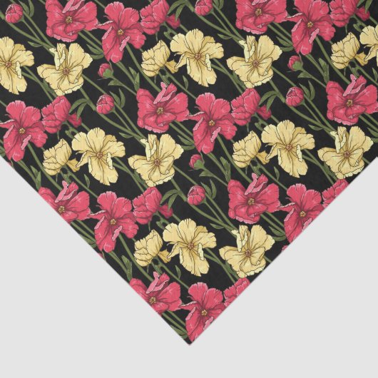 Elegantes Blumenmuster 2 Seidenpapier (Ausschnitt)