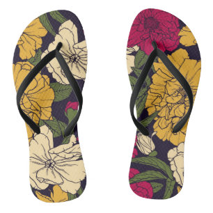 Elegantes Blumenmuster Badesandalen