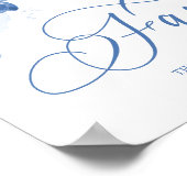 Elegantes Blumenmuster Blütenzeichen Poster (Ecke)