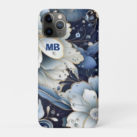 Elegantes Blumenmuster Case-Mate iPhone Hülle (Rückseite)