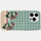 Elegantes Blumenmuster Case-Mate iPhone Hülle (Rückseite (Horizontal))