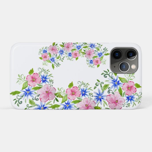 Elegantes Blumenmuster Case-Mate iPhone Hülle (Rückseite (Horizontal))
