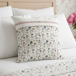 Elegantes Blumenmuster Cottagecore-Zierkissen Kissen