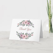 Elegantes Blumenmuster Dankeskarte (Vorderseite)