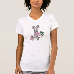 Elegantes Blumenmuster der empfindlichen T-Shirt