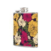 Elegantes Blumenmuster Flachmann (Links)