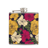 Elegantes Blumenmuster Flachmann (Vorderseite)