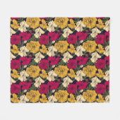 Elegantes Blumenmuster Fleecedecke (Vorderseite (Horizontal))