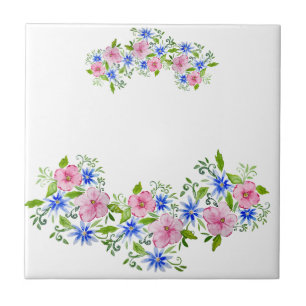 Elegantes Blumenmuster Fliese