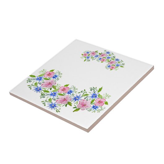 Elegantes Blumenmuster Fliese (Seite)