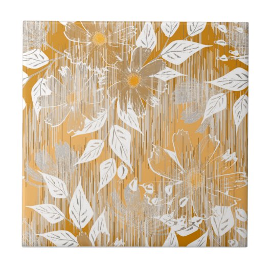 Elegantes Blumenmuster. Fliese (Vorderseite)