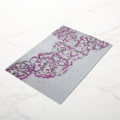 Elegantes Blumenmuster Folieneinladung (Gedreht)