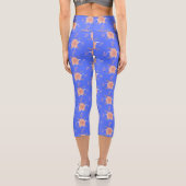 ELEGANTES BLUMENMUSTER, FYP, LEICHTE FARBEN CAPRI LEGGINGS (Rückseite)