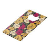 Elegantes Blumenmuster Geldbeutel Flaschenöffner (Rückseite Schrägansicht)