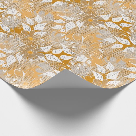 Elegantes Blumenmuster. Geschenkpapier (Ecke)