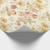 Elegantes Blumenmuster Geschenkpapier (Ecke)