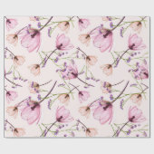 Elegantes Blumenmuster Geschenkpapier (Flach)