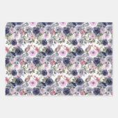 elegantes Blumenmuster  Geschenkpapier Set (Vorderseite 2)