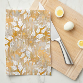 Elegantes Blumenmuster. Geschirrtuch