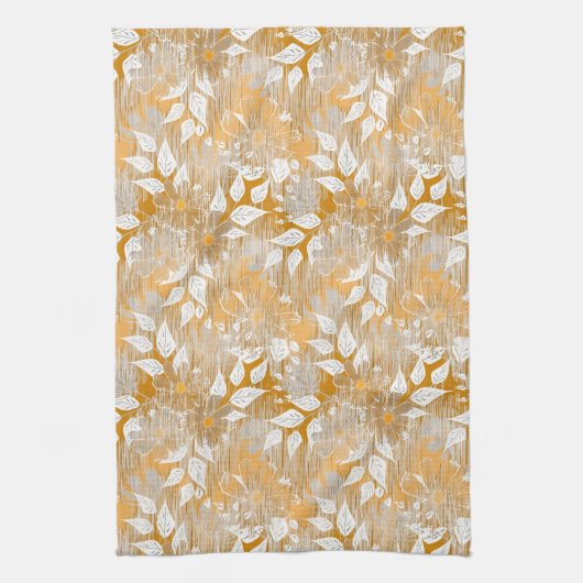 Elegantes Blumenmuster. Geschirrtuch (Vertikal)