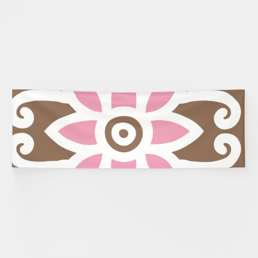Elegantes Blumenmuster in braun-rosa Set Banner (Horizontal)