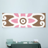 Elegantes Blumenmuster in braun-rosa Set Banner (Messeveranstaltung)